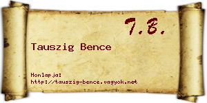 Tauszig Bence névjegykártya